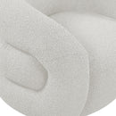  Manufacturer Color_Cream -- Roxbury Cream Boucle Fabric Upholstered Swivel Accent Chair IMAGE 7