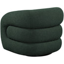  Manufacturer Color_Green -- Roxbury Green Boucle Fabric Upholstered Swivel Accent Chair IMAGE 5