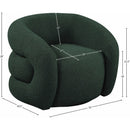  Manufacturer Color_Green -- Roxbury Green Boucle Fabric Upholstered Swivel Accent Chair IMAGE 8