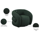  Manufacturer Color_Green -- Roxbury Green Boucle Fabric Upholstered Swivel Accent Chair IMAGE 9