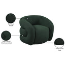 Meridian Roxbury Green Boucle Fabric Swivel Accent Chair IMAGE 9