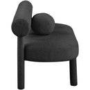  Color_Black -- Meridian Parlor Boucle Fabric Upholstered Bench IMAGE 6