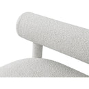  Color_Cream -- Parlor Cream Boucle Fabric Upholstered Bench IMAGE 7