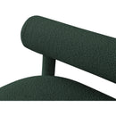 Meridian Parlor Green Boucle Fabric Bench IMAGE 7