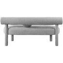  Color_Grey -- Parlor Grey Boucle Fabric Upholstered Bench IMAGE 3