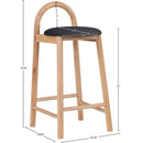  Color_Black/ Natural -- Meridian Calvin Counter Height Stool IMAGE 8