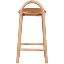  Color_Cognac/ Natural -- Calvin Cognac Vegan Leather Upholstered Counter Stool IMAGE 3