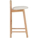  Color_Cream/ Natural -- Calvin Cream Vegan Leather Upholstered Counter Stool IMAGE 5
