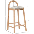  Color_Cream/ Natural -- Calvin Cream Vegan Leather Upholstered Counter Stool IMAGE 8