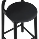 Meridian Calvin Black Vegan Leather Stool IMAGE 6
