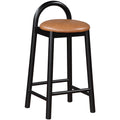 Color_Cognac -- Calvin Cognac Vegan Leather Upholstered Counter Stool IMAGE 1