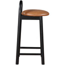 Meridian Calvin Cognac Vegan Leather Stool IMAGE 5