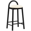  Color_Black/ Cream -- Calvin Cream Vegan Leather Upholstered Counter Stool IMAGE 1