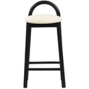 Meridian Calvin Cream Vegan Leather Stool IMAGE 4