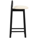  Color_Black/ Cream -- Calvin Cream Vegan Leather Upholstered Counter Stool IMAGE 5