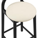 Meridian Calvin Cream Vegan Leather Stool IMAGE 6