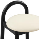  Color_Black/ Cream -- Calvin Cream Vegan Leather Upholstered Counter Stool IMAGE 7