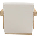  Meridian Ward Cream Linen Textured Fabric Upholstered Accent Chair IMAGE 3