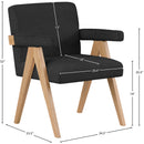  Manufacturer Color_Black -- Meridian Woodloch Stationary Fabric Accent Chair IMAGE 8