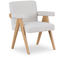  Manufacturer Color_Cream -- Woodloch Cream Boucle Fabric Upholstered Accent Chair IMAGE 1