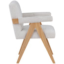  Manufacturer Color_Cream -- Woodloch Cream Boucle Fabric Upholstered Accent Chair IMAGE 5