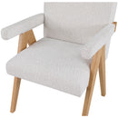  Manufacturer Color_Cream -- Woodloch Cream Boucle Fabric Upholstered Accent Chair IMAGE 6