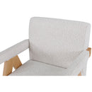 Manufacturer Color_Cream -- Woodloch Cream Boucle Fabric Upholstered Accent Chair IMAGE 7