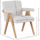  Manufacturer Color_Cream -- Woodloch Cream Boucle Fabric Upholstered Accent Chair IMAGE 8
