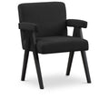 Meridian Woodloch Black Boucle Fabric Accent Chair IMAGE 1