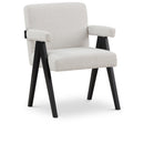  Manufacturer Color_Cream -- Woodloch Cream Boucle Fabric Upholstered Accent Chair IMAGE 1