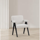  Manufacturer Color_Cream -- Woodloch Cream Boucle Fabric Upholstered Accent Chair IMAGE 2