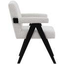  Manufacturer Color_Cream -- Woodloch Cream Boucle Fabric Upholstered Accent Chair IMAGE 5