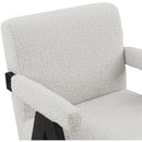  Manufacturer Color_Cream -- Woodloch Cream Boucle Fabric Upholstered Accent Chair IMAGE 6