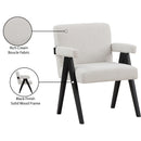  Manufacturer Color_Cream -- Woodloch Cream Boucle Fabric Upholstered Accent Chair IMAGE 9