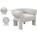  Manufacturer Color_Beige -- Meridian Stefano Stationary Fabric Accent Chair IMAGE 10