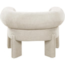 Meridian Stefano Beige Polyester Fabric Accent Chair IMAGE 3