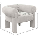  Manufacturer Color_Beige -- Meridian Stefano Stationary Fabric Accent Chair IMAGE 9
