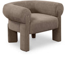 Meridian Stefano Brown Polyester Fabric Accent Chair IMAGE 1