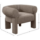 Meridian Stefano Brown Polyester Fabric Accent Chair IMAGE 9