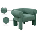Meridian Stefano Green Polyester Fabric Accent Chair IMAGE 10