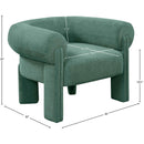Meridian Stefano Green Polyester Fabric Accent Chair IMAGE 9