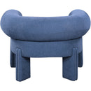Meridian Stefano Navy Polyester Fabric Accent Chair IMAGE 3