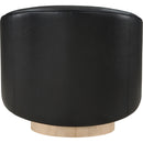  Manufacturer Color_Black -- Meridian Gibson Swivel Leather Look Accent Chair IMAGE 3