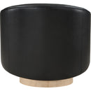 Meridian Gibson Black Vegan Leather Swivel Accent Chair IMAGE 3