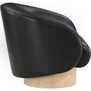  Manufacturer Color_Black -- Meridian Gibson Swivel Leather Look Accent Chair IMAGE 5