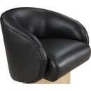  Manufacturer Color_Black -- Meridian Gibson Swivel Leather Look Accent Chair IMAGE 6