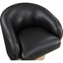  Manufacturer Color_Black -- Meridian Gibson Swivel Leather Look Accent Chair IMAGE 7
