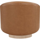  Manufacturer Color_Cognac -- Gibson Cognac Vegan Leather Upholstered Swivel Accent Chair IMAGE 3