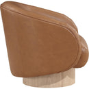  Manufacturer Color_Cognac -- Gibson Cognac Vegan Leather Upholstered Swivel Accent Chair IMAGE 5