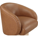  Manufacturer Color_Cognac -- Gibson Cognac Vegan Leather Upholstered Swivel Accent Chair IMAGE 6